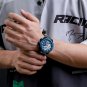 RGB_Quartz Watch for Men Sport Waterproof Chronograph Stainless Steel Strap Wristwatch Date Luminous