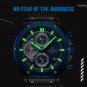 RGB_Quartz Watch for Men Sport Waterproof Chronograph Stainless Steel Strap Wristwatch Date Luminous