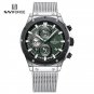 SGN_Quartz Watch for Men Sport Waterproof Chronograph Stainless Steel Strap Wristwatch Date Luminous
