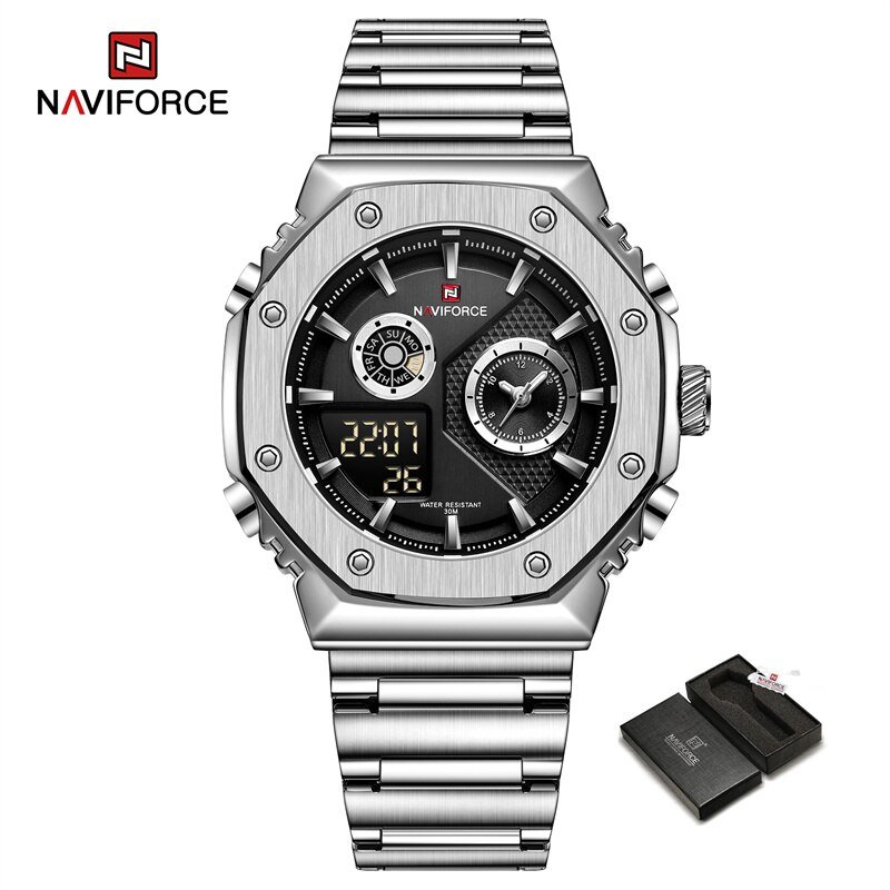 SB-BOX_Brand Luxury Watches For Men Waterproof Sport Quartz Wristwatch Stainless Steel Strap    9216