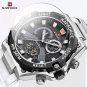 SBEBE_Men's Watches Luxury Quartz Sport Stainless Steel Strap Wrist Watch Waterproof Clock Male