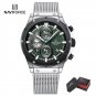 SGN-BOX-T_Watch for Men Sports Stainless Steel Strap Chronograph Date Waterproof Military Quartz Wri