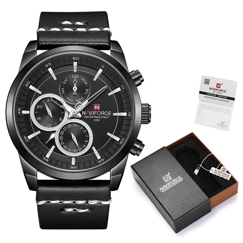 BB-Box-B_Watch  Luxury Men Waterproof Quartz Watches With  Set For Sale Leather Calendar Analog Men 