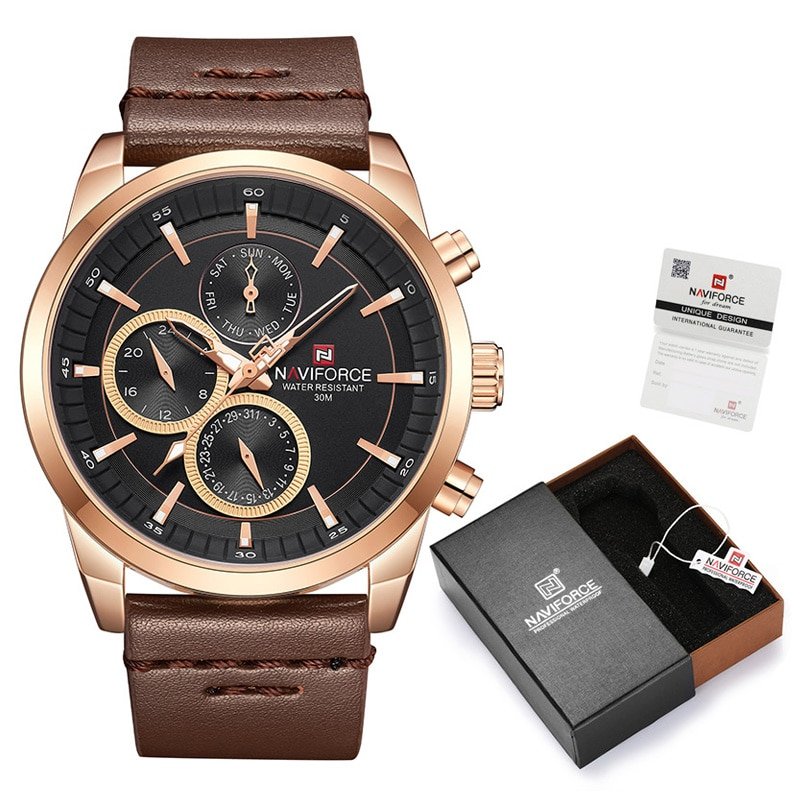 RGB-Box-B_Watch  Luxury Men Waterproof Quartz Watches With  Set For Sale Leather Calendar Analog Men