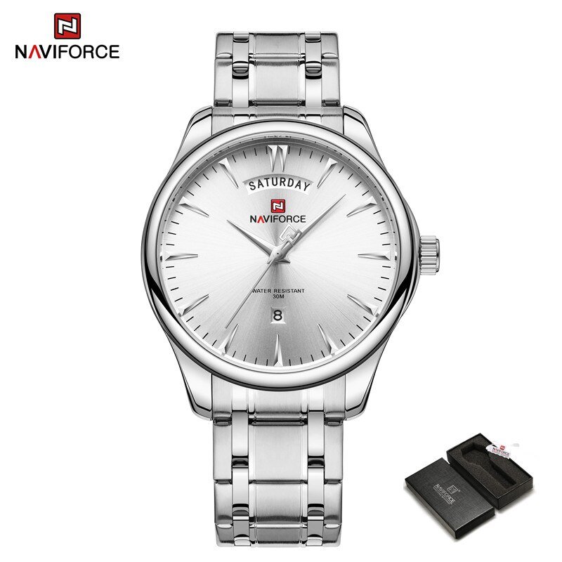 SW-BOX_Brand Luxury Men's Sport Watches Stainless Steel Waterproof Male Quartz Wristwatches    2023