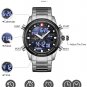 GG_Watches for Men Digital Chronograph Sport Quartz Wristwatch Waterproof Military Steel Band Lumi