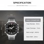 RGBE_Watches for Men Digital Chronograph Sport Quartz Wristwatch Waterproof Military Steel Band Lu