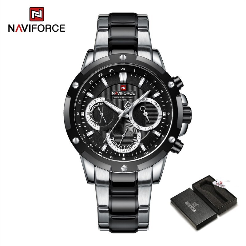 SB BOX_Luxury  Watches For Men Waterproof Stainless Male Watch Multi-function Calendar Clock    2023