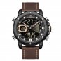 Black Yellow_Men Watch Top   Sports Wristwatch LED Analog Digital Quartz Male Clock Waterproof