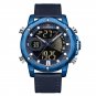 Blue_Men Watch Top   Sports Wristwatch LED Analog Digital Quartz Male Clock Waterproof