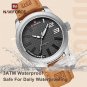 SWLBN_100% Watch For Men 2022 Quartz Sport Waterproof Clock Luxury High Quality Male Leather Wris