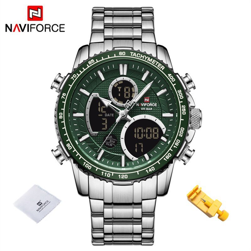 SGN_Men Watch   Sport Watch For Men Chronograph Quartz Wristwatch Military Waterproof Steel Band Clo