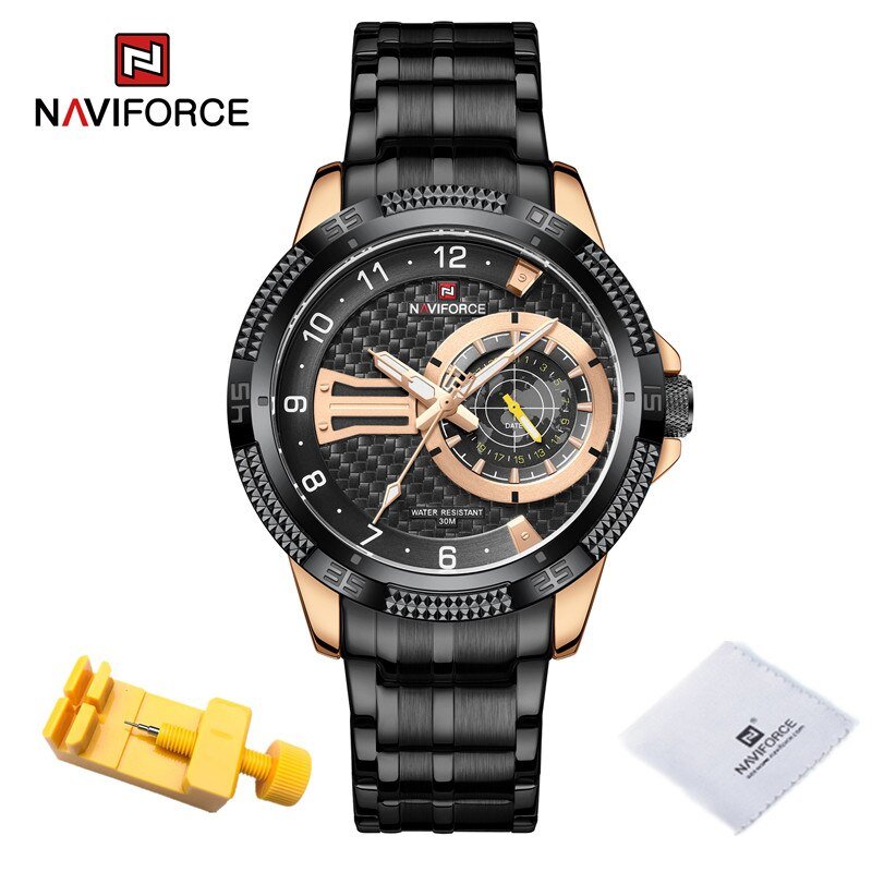 RGB_Luxury Man Watch Waterproof High Quality Men's Quartz Wristwatch Stainless Steel Casual Luminous