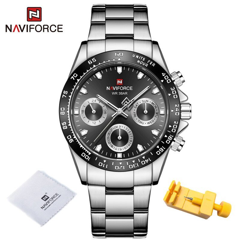 SBB_Business Men Watches Top   Quartz Watch Men Stainless Steel Waterproof Wristwatch