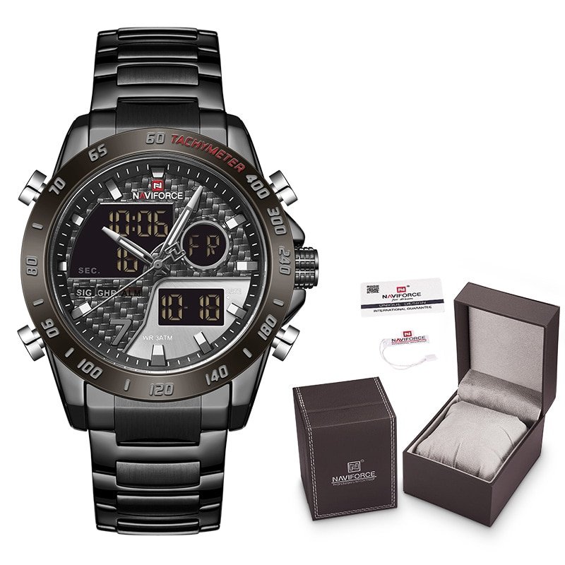BB-Box-A_Men Watch With  Luxury Mens Waterproof Sport Watches Quartz Analog Wristwatch Set for Sale
