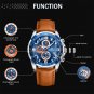 SBBN_Trend Cool Watch for Men Waterproof Leather Quartz Male Watches Luxury Wristwatches Luminous Ma