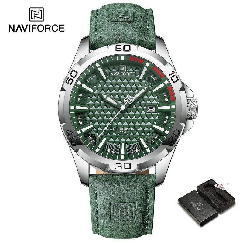 SGNGN-BOX_Brand  High Quality Men's Watches Leather Strap Male Waterproof Wristwatch Quartz Date Clo
