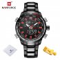 BBR_Mens Sport Watch Gold Quartz Led Clock Men Waterproof Wrist Watch Male Military Watches
