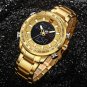 BBR_Mens Sport Watch Gold Quartz Led Clock Men Waterproof Wrist Watch Male Military Watches