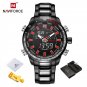 BBR-BOX_Mens Sport Watch Gold Quartz Led Clock Men Waterproof Wrist Watch Male Military Watches