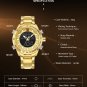 BEBE_Mens Sport Watch Gold Quartz Led Clock Men Waterproof Wrist Watch Male Military Watches