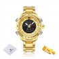 GG_Mens Sport Watch Gold Quartz Led Clock Men Waterproof Wrist Watch Male Military Watches