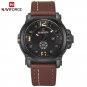 BYBN_Top   Men Sports Military Quartz Watch Man Analog Date Clock Leather Strap Wristwatch