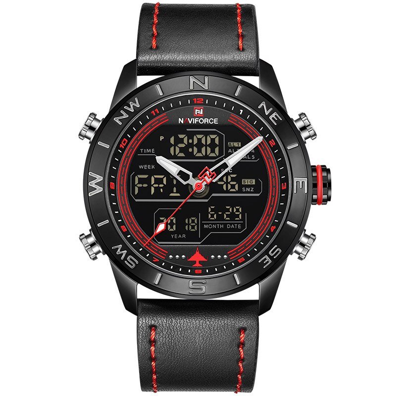 Black Red_2019 Mens Watches   Men Sport Watch Male Waterproof Quartz Digital Led Clock Mens Military