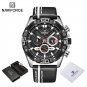SB-BOX_Casual Genuine Leather Male Watches Waterproof Chronograph Wristwatch Quartz Date Display Clo