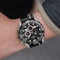 SBE_Casual Genuine Leather Male Watches Waterproof Chronograph Wristwatch Quartz Date Display Clock