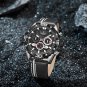 SBE_Casual Genuine Leather Male Watches Waterproof Chronograph Wristwatch Quartz Date Display Clock