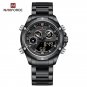 BGY_Luxury  Mens Watches Stainless Steel Quartz Chronograph Sport Leisure Waterproof Male Clock