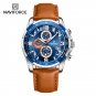 SBEO_2022  Luxury  Watch For Men Multifunction Sport Luminous Mans Quartz Leather Watches Relógio