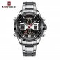 SB_Brand  Men Sports Watches Luxury LED Digital Military Stainless Steel Waterproof Quartz Wristwatc