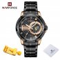RGB_Brand  Men's Wristwatch Casual Stainless Steel Strap Waterproof Male Quartz Calendar Watches 202