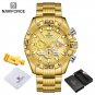 GG-BOX_Classic   Male Watch Stainless steel Waterproof Chronograph Sport Wristwatch Quartz Clock