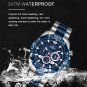 RGBEBE_Classic Male Watch Stainless steel Waterproof Chronograph Sport Wristwatch Quartz Clock