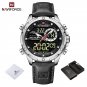 SBB BOX_Watches For Men Casual Sports Chronograph Alarm Quartz Wrist Watch Leather Waterproof Clock 