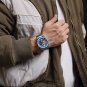 SBEBE_Men Watch Military Genuine Leather Strap Sports Male Quartz Wristwatch Waterproof Clock