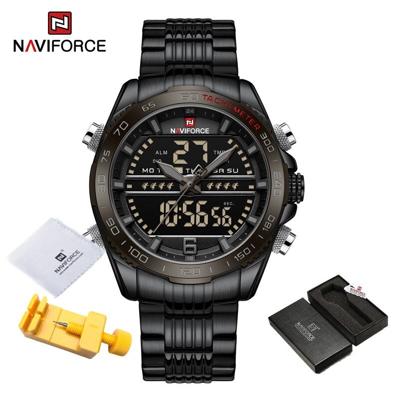 BBB BOX_Digital Sport Watch For Men Steel Waterproof Chronograph Clock Luminous Quartz Wrist watches