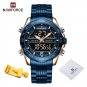 RGBEBE_Digital Sport Watch For Men Steel Waterproof Chronograph Clock Luminous Quartz Wrist watches 