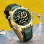 GBB BOX_NAVIFORC Casual Sport Chronograph Men's Watch Genuine Leather Band Wristwatch Quartz Clock L