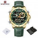 GGNGN BOX_NAVIFORC Casual Sport Chronograph Men's Watch Genuine Leather Band Wristwatch Quartz Clock