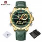 GGNGN BOX_NAVIFORC Casual Sport Chronograph Men's Watch Genuine Leather Band Wristwatch Quartz Clock