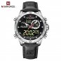 SBB_NAVIFORC Casual Sport Chronograph Men's Watch Genuine Leather Band Wristwatch Quartz Clock Lumin