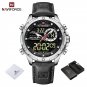 SBB BOX_NAVIFORC Casual Sport Chronograph Men's Watch Genuine Leather Band Wristwatch Quartz Clock L