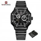 BB-BOX_Casual Men's Watch Stainless Steel Waterproof Quartz Wristwatches Male Sport Digital Alarm Lu