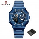 BEBE-BOX_Casual Men's Watch Stainless Steel Waterproof Quartz Wristwatches Male Sport Digital Alarm 
