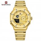 GG_Casual Men's Watch Stainless Steel Waterproof Quartz Wristwatches Male Sport Digital Alarm Lumino