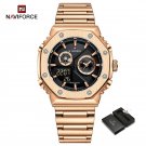 RGB-BOX_Casual Men's Watch Stainless Steel Waterproof Quartz Wristwatches Male Sport Digital Alarm L
